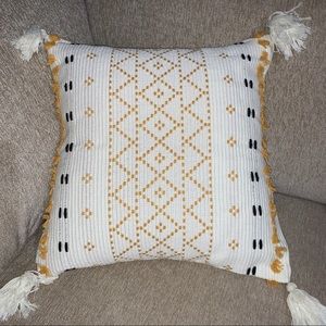 (1) Boho Throw Pillow Cover 18” square